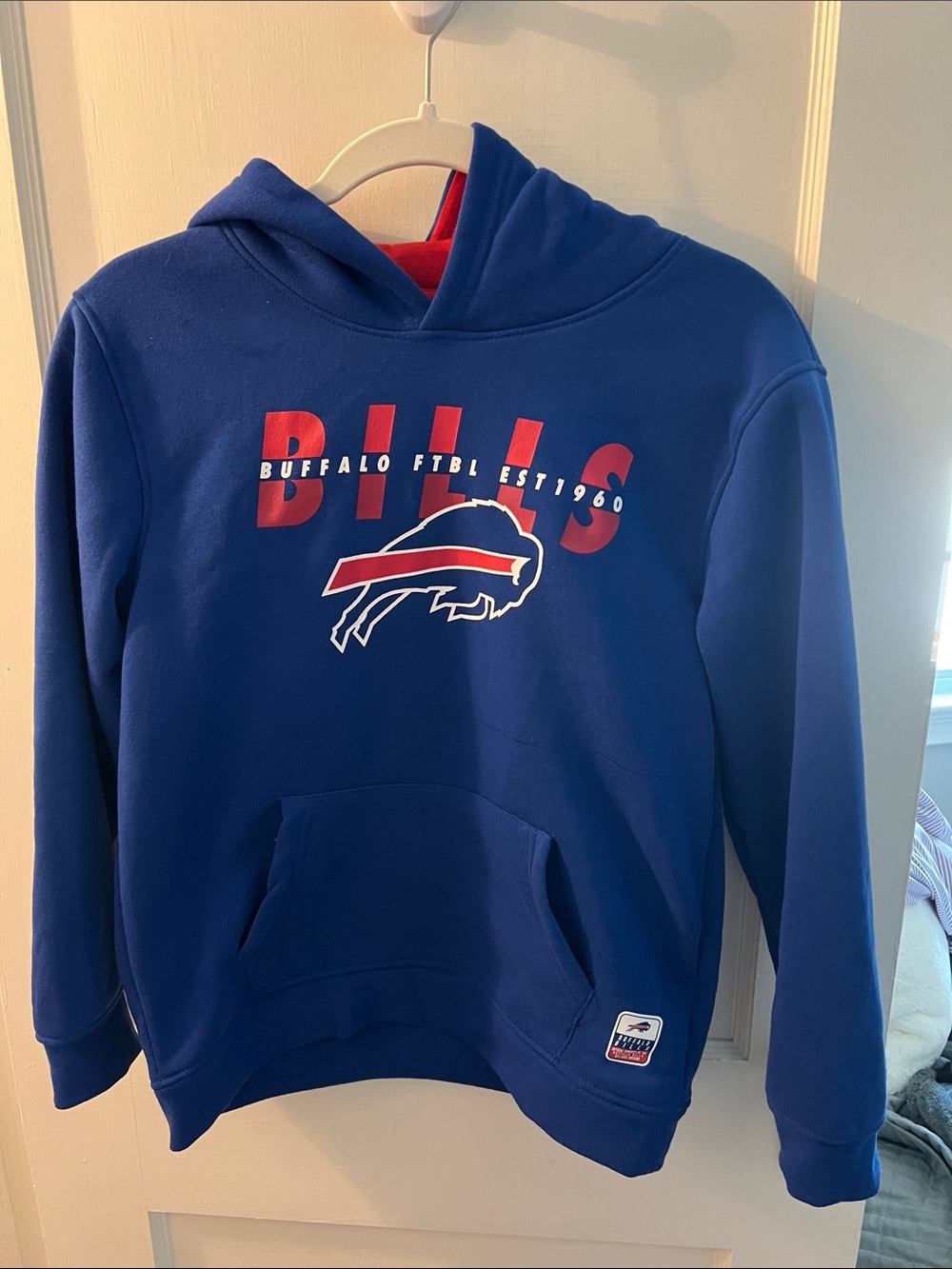 NFL Royal Blue and Red Pullover Hoodie